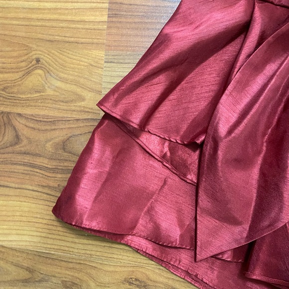 C/MEO Collective Red Methodical Playsuit ruffle halter festive Christmas event M - Picture 11 of 12